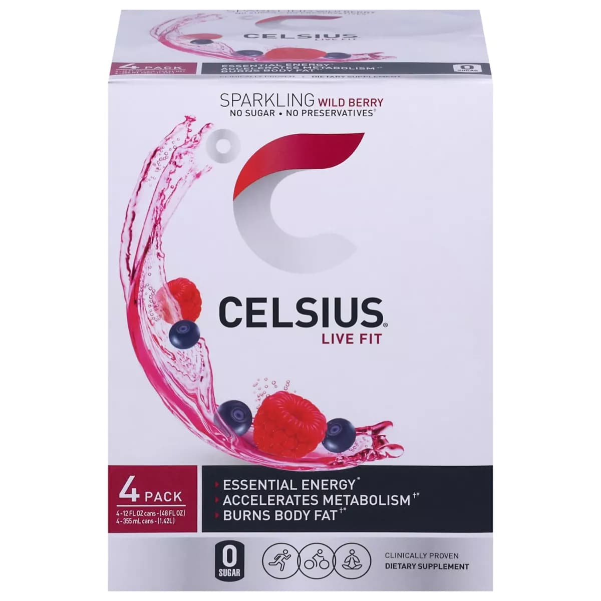 Celsius Beverage Wild Berry - 4-12 Oz