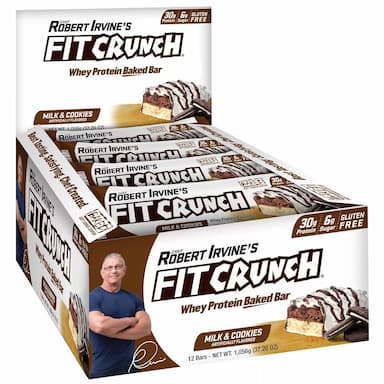 FITCRUNCH Milk & Cookies Protein Bar - 12ct