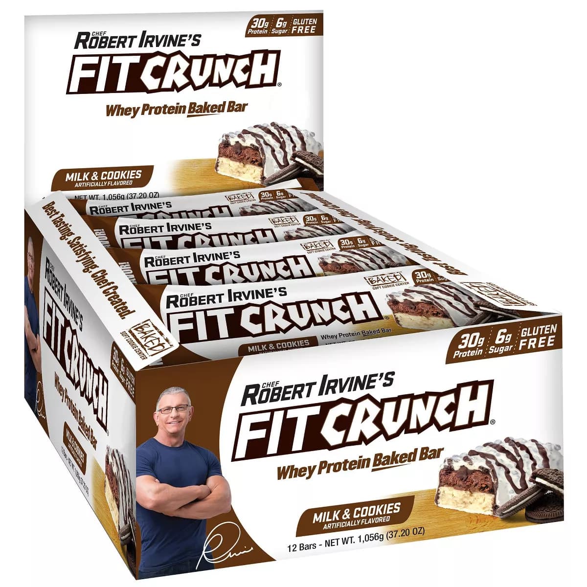 FITCRUNCH Milk & Cookies Protein Bar - 12ct