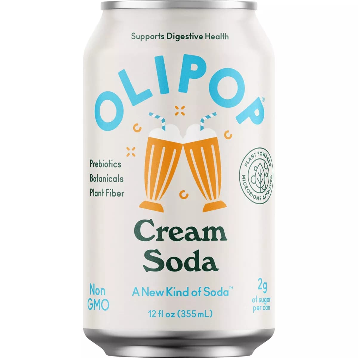 OLIPOP Cream Soda Prebiotic Soda - 12 fl oz