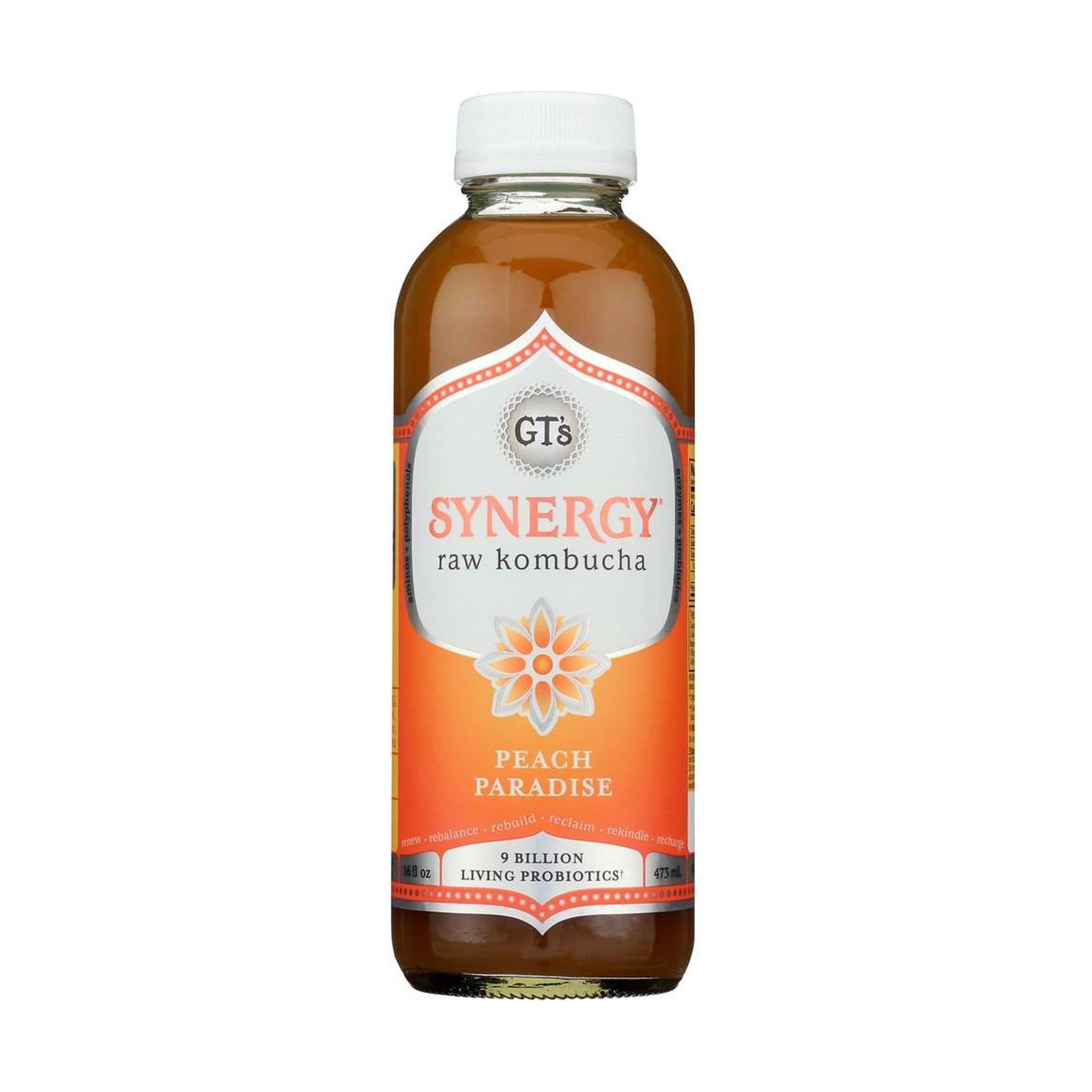 Organic Peach Paradise Kombucha, 16 fl oz