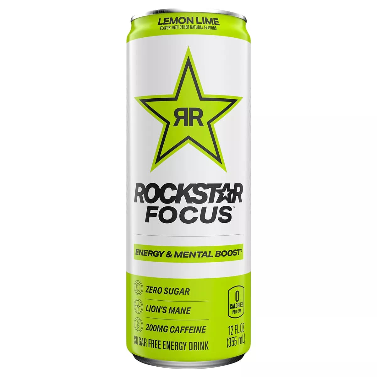Rockstar Focus Lemon Lime - 12 Fl. Oz.