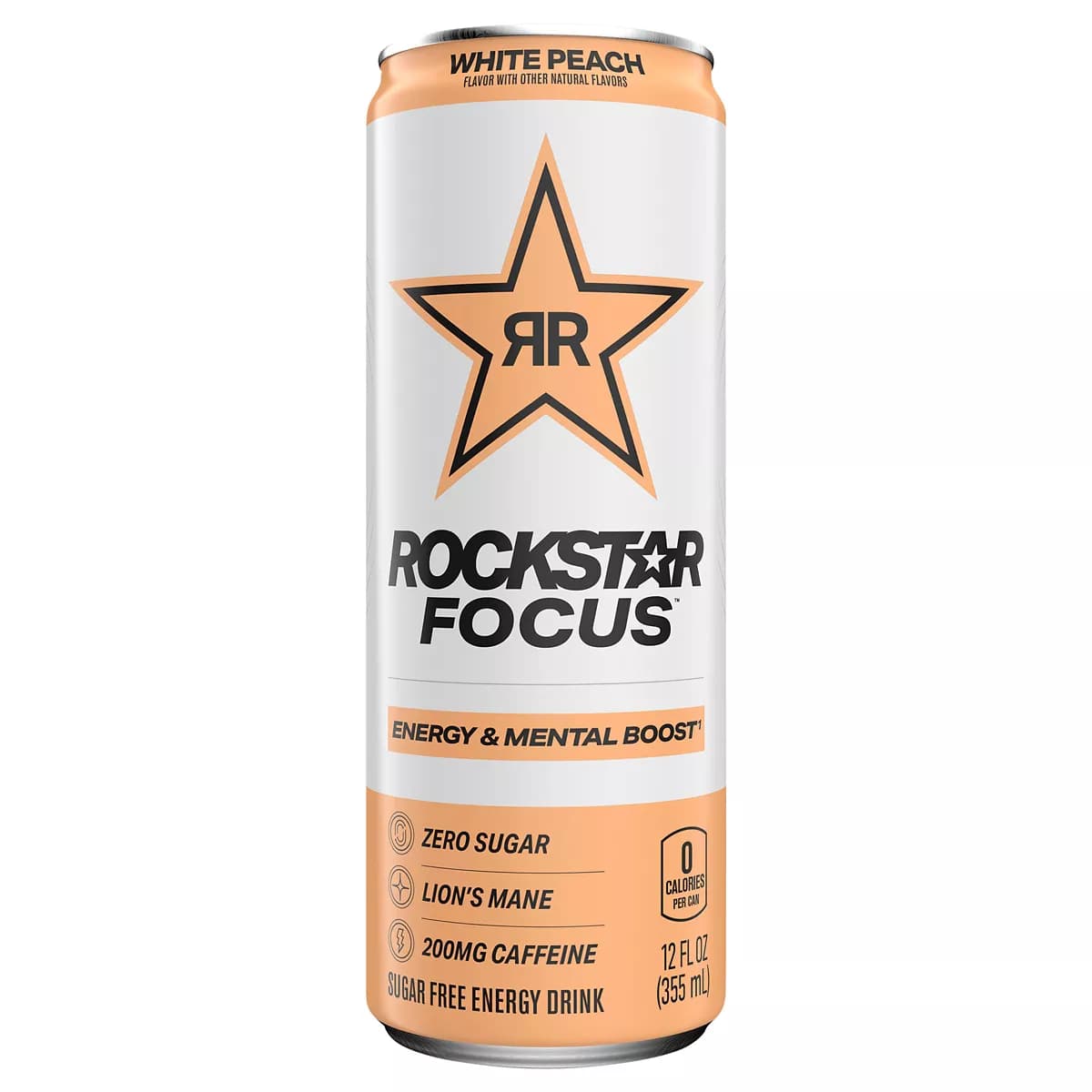 Rockstar Focus White Peach - 12 Fl. Oz.