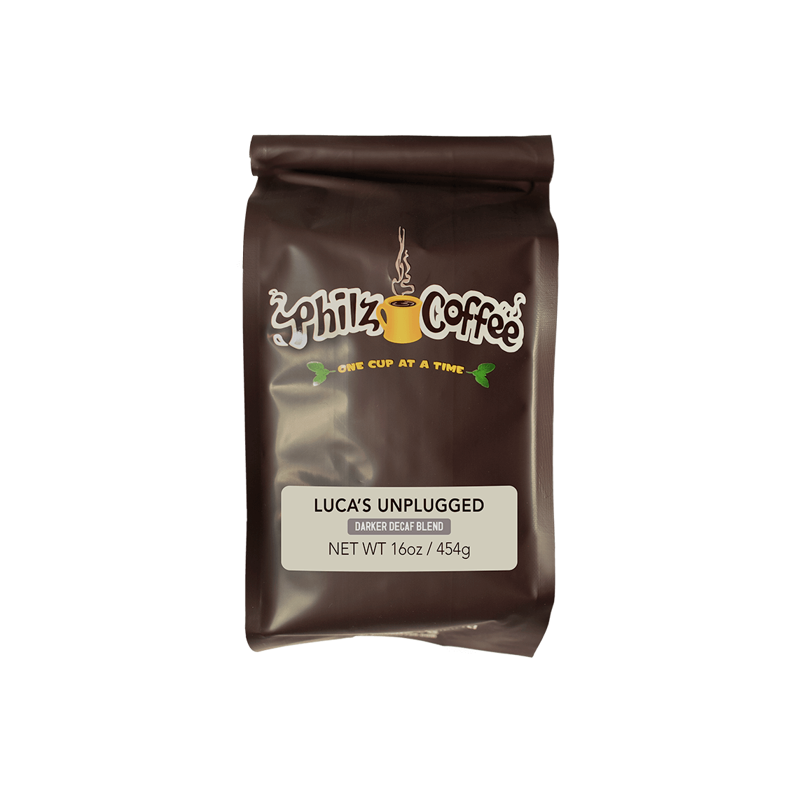 Luca's Unplugged Decaf Bag