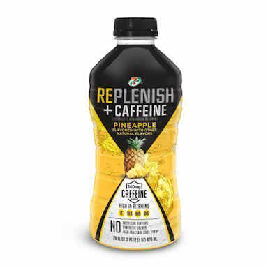 7-Select Replenish + Caffeine Pineapple 28oz