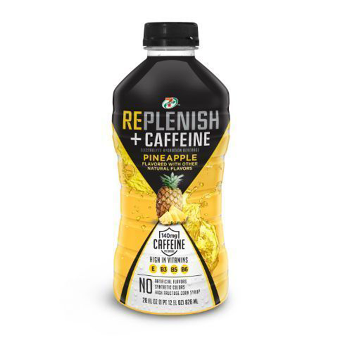 7-Select Replenish + Caffeine Pineapple 28oz