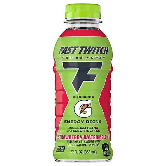 Fast Twitch Watermelon Strawberry Energy Drink - 12 Fl .Oz.